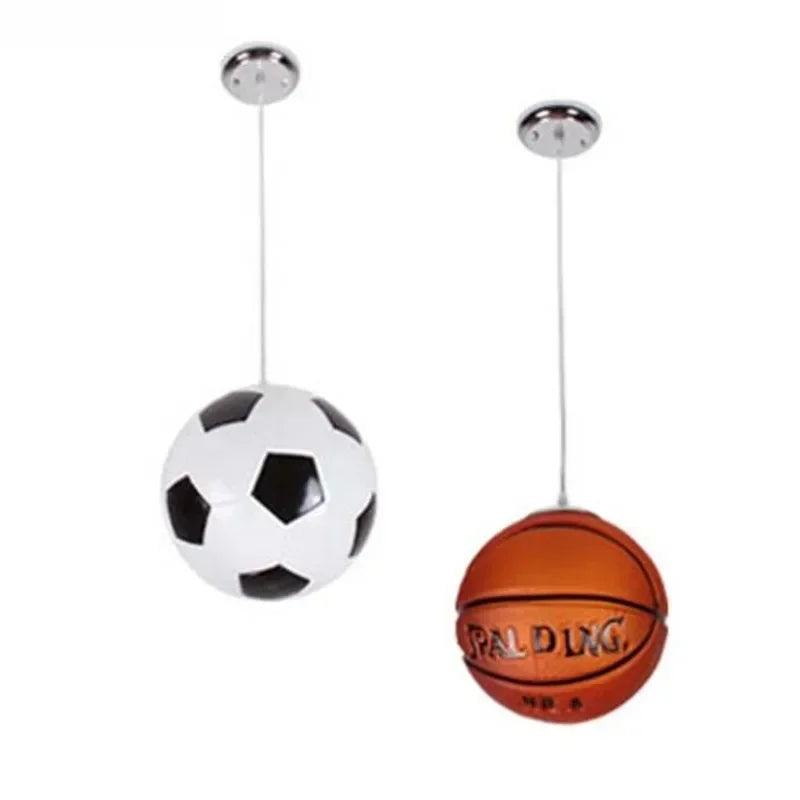 lustre moderne en verre football pour garçons et filles