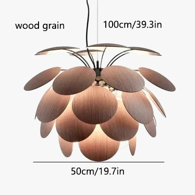 lustre moderne en verre forme pomme de pin pour décoration intérieure