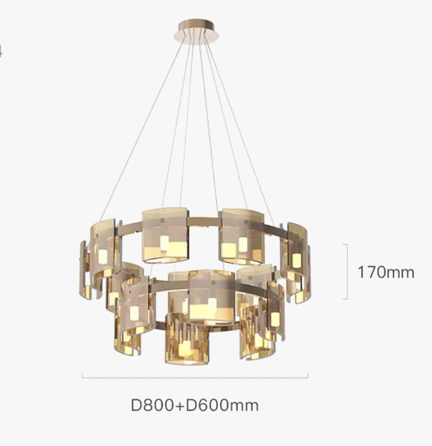 lustre moderne en verre fumé pour une décoration élégante