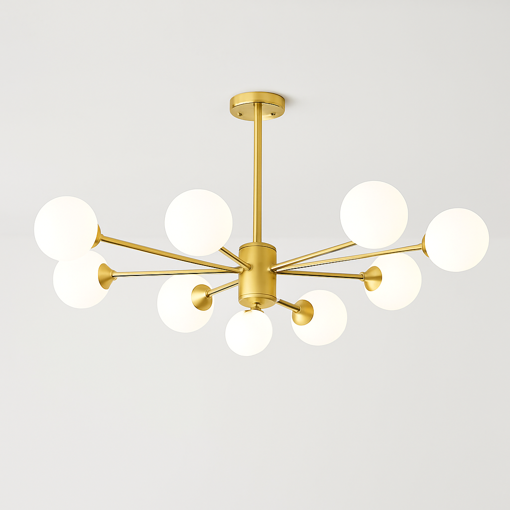 lustre moderne en verre led avec suspension pour décoration maison
