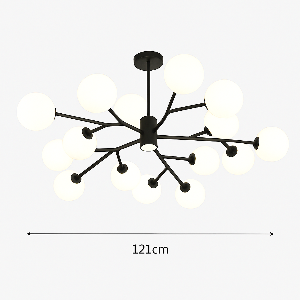 lustre moderne en verre led avec suspension pour décoration maison