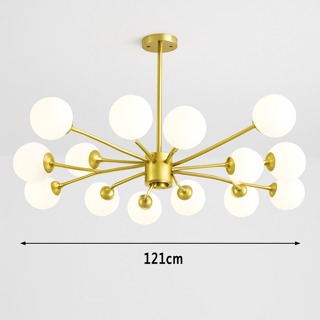 lustre moderne en verre led avec suspension pour décoration maison