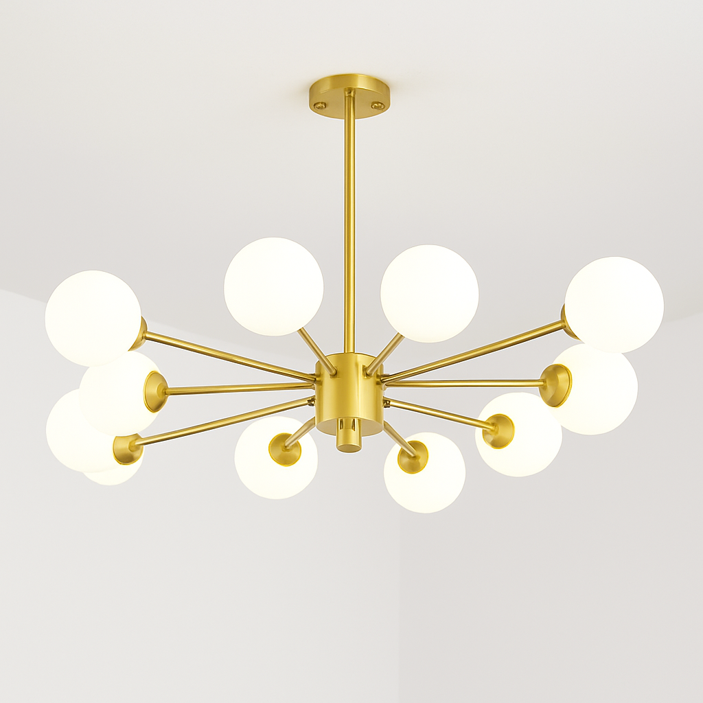 lustre moderne en verre led avec suspension pour décoration maison