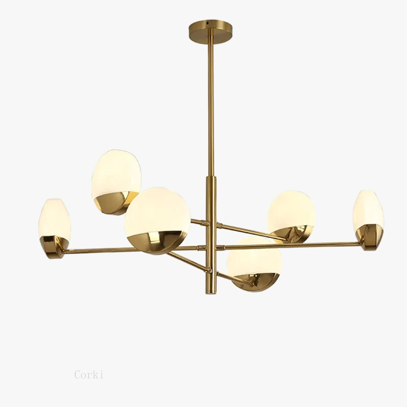 lustre moderne en verre à LED design créatif pour intérieur élégant