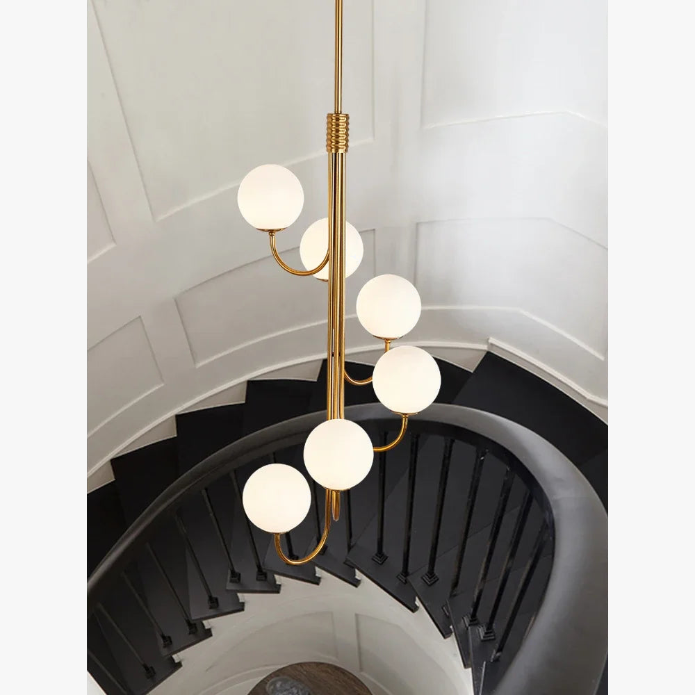 lustre moderne en verre lumineux pour décoration intérieure élégante