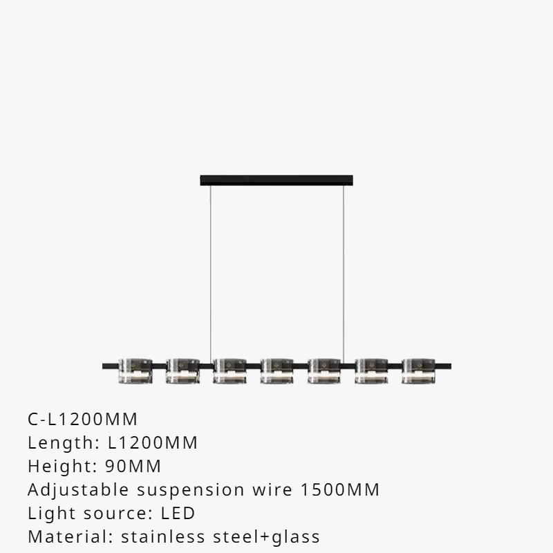 lustre moderne en verre minimaliste pour éclairage design