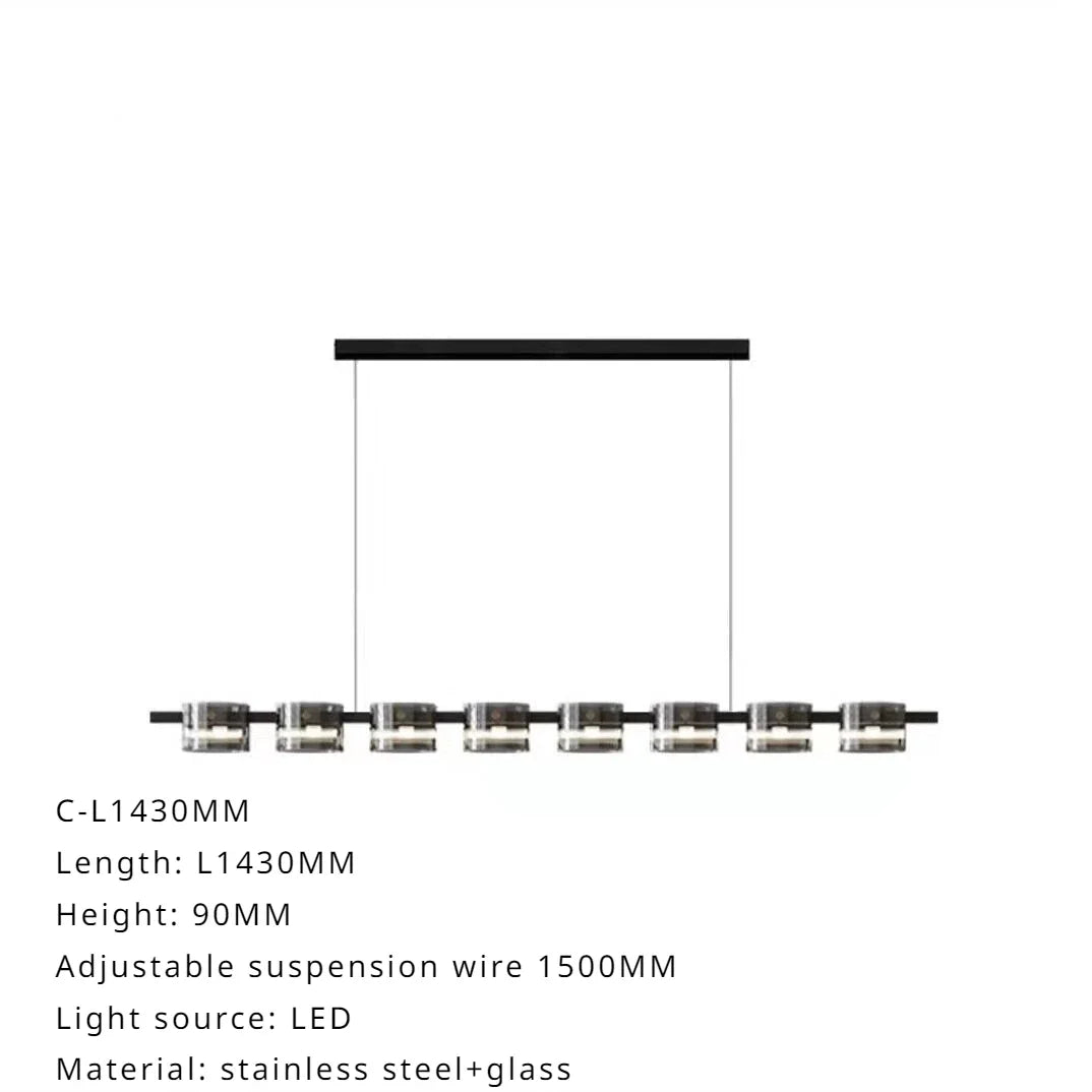 lustre moderne en verre minimaliste pour éclairage design