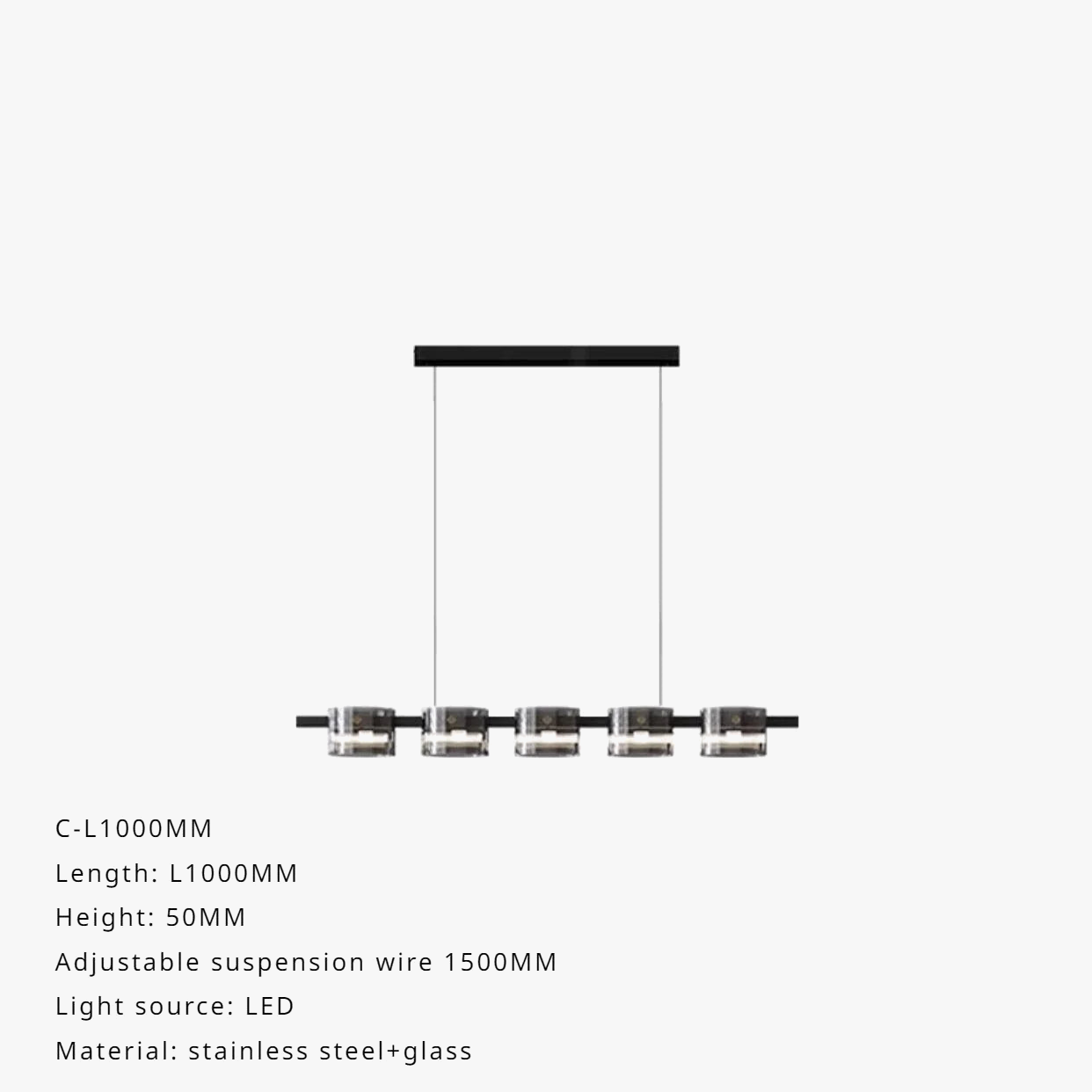lustre moderne en verre minimaliste pour éclairage design