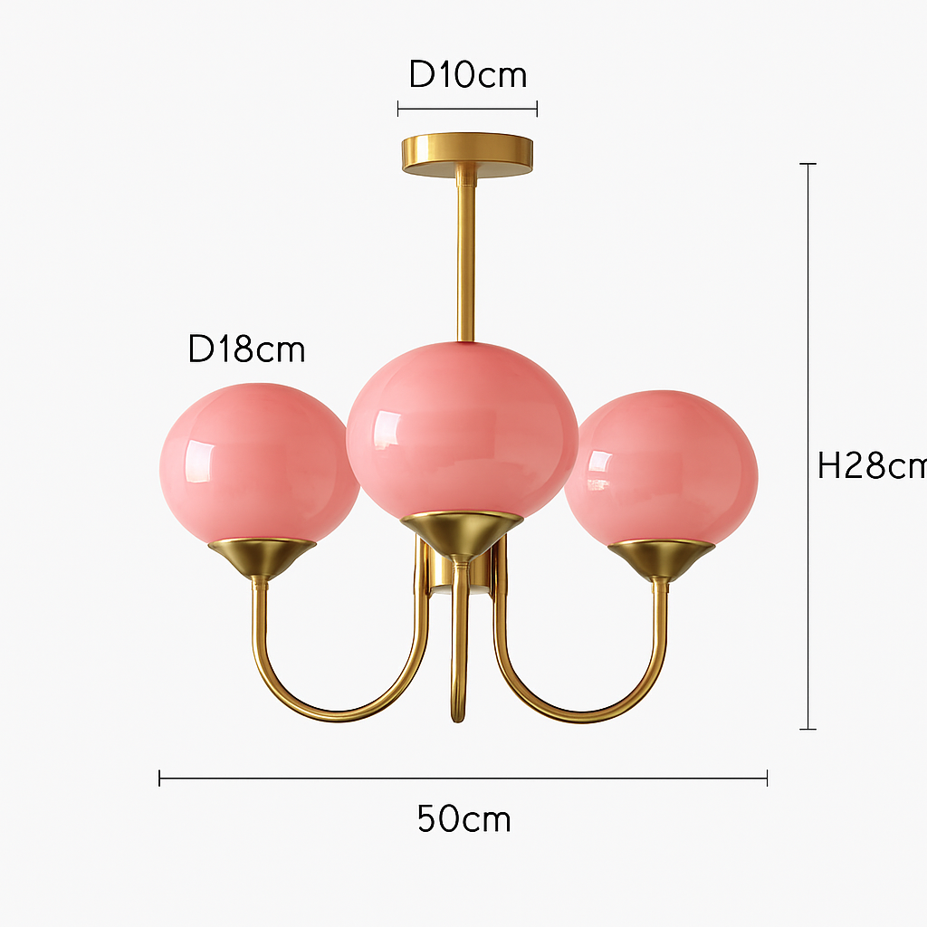 lustre moderne en verre pour décoration intérieure enfant