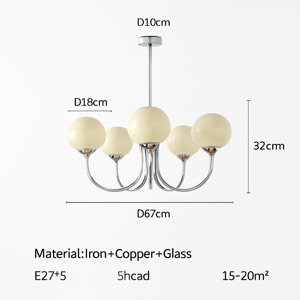 lustre moderne en verre pour décoration intérieure enfant