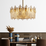 lustre moderne en verre pour décoration intérieure élégante