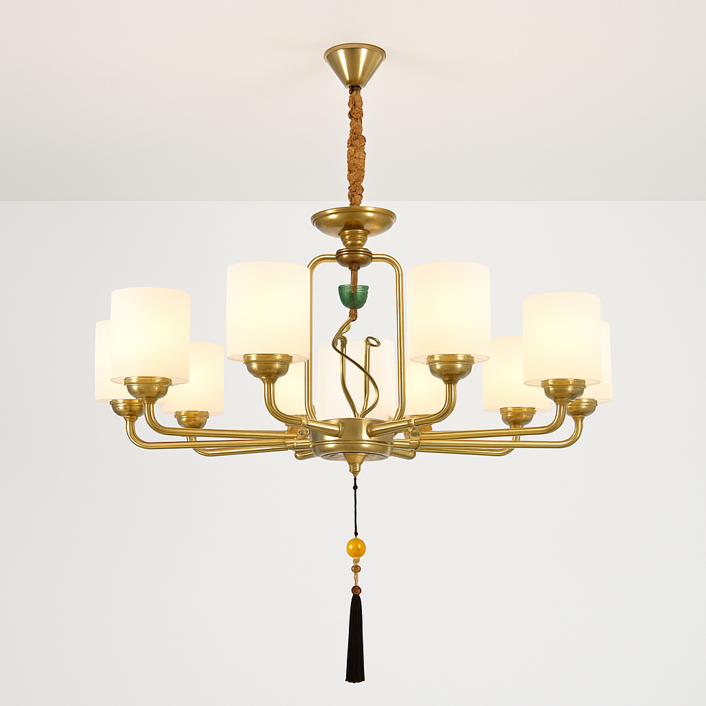 lustre moderne en verre pour décoration intérieure élégante