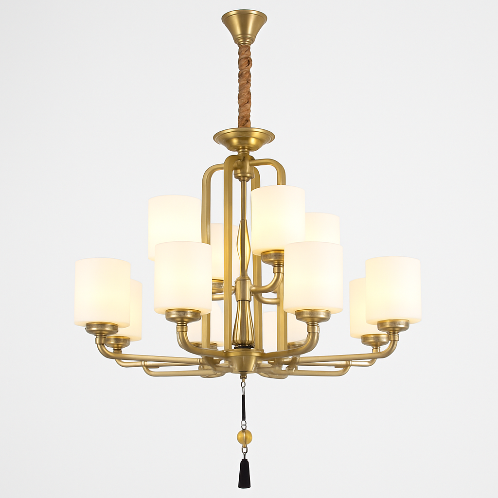 lustre moderne en verre pour décoration intérieure élégante