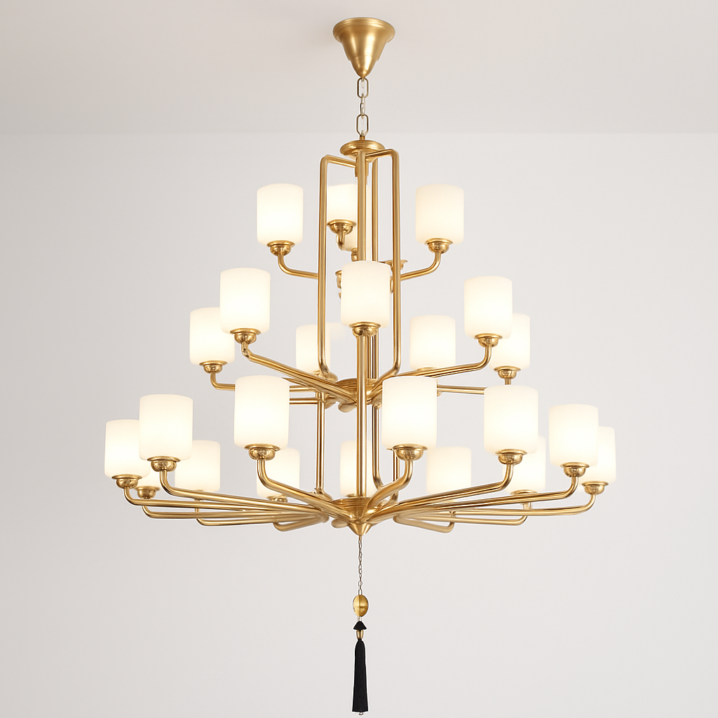lustre moderne en verre pour décoration intérieure élégante