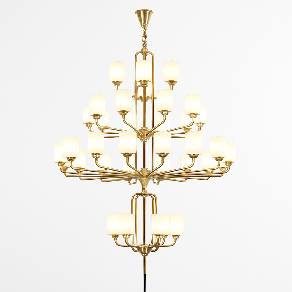 lustre moderne en verre pour décoration intérieure élégante