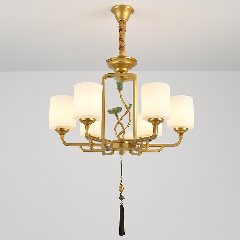 lustre moderne en verre pour décoration intérieure élégante