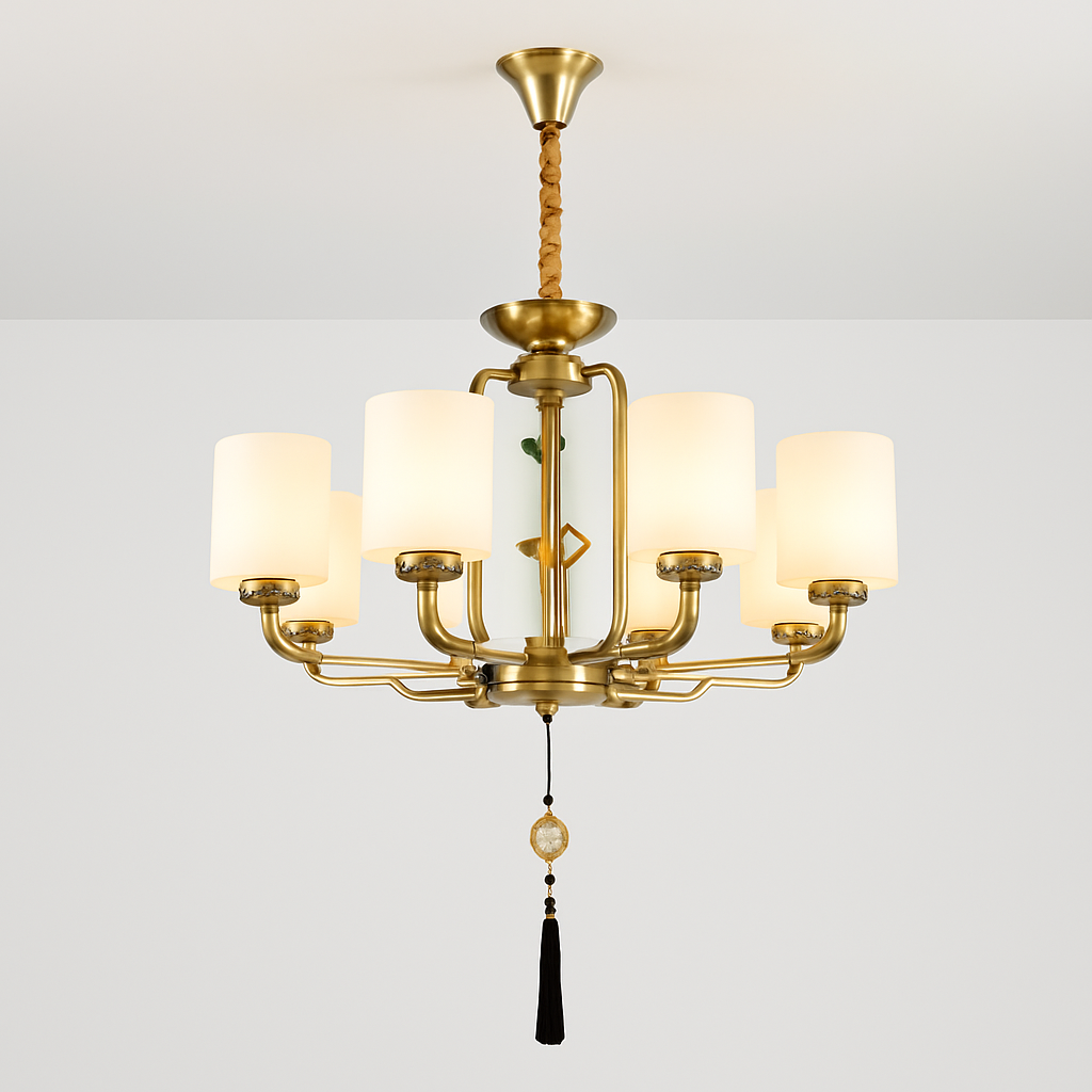 lustre moderne en verre pour décoration intérieure élégante