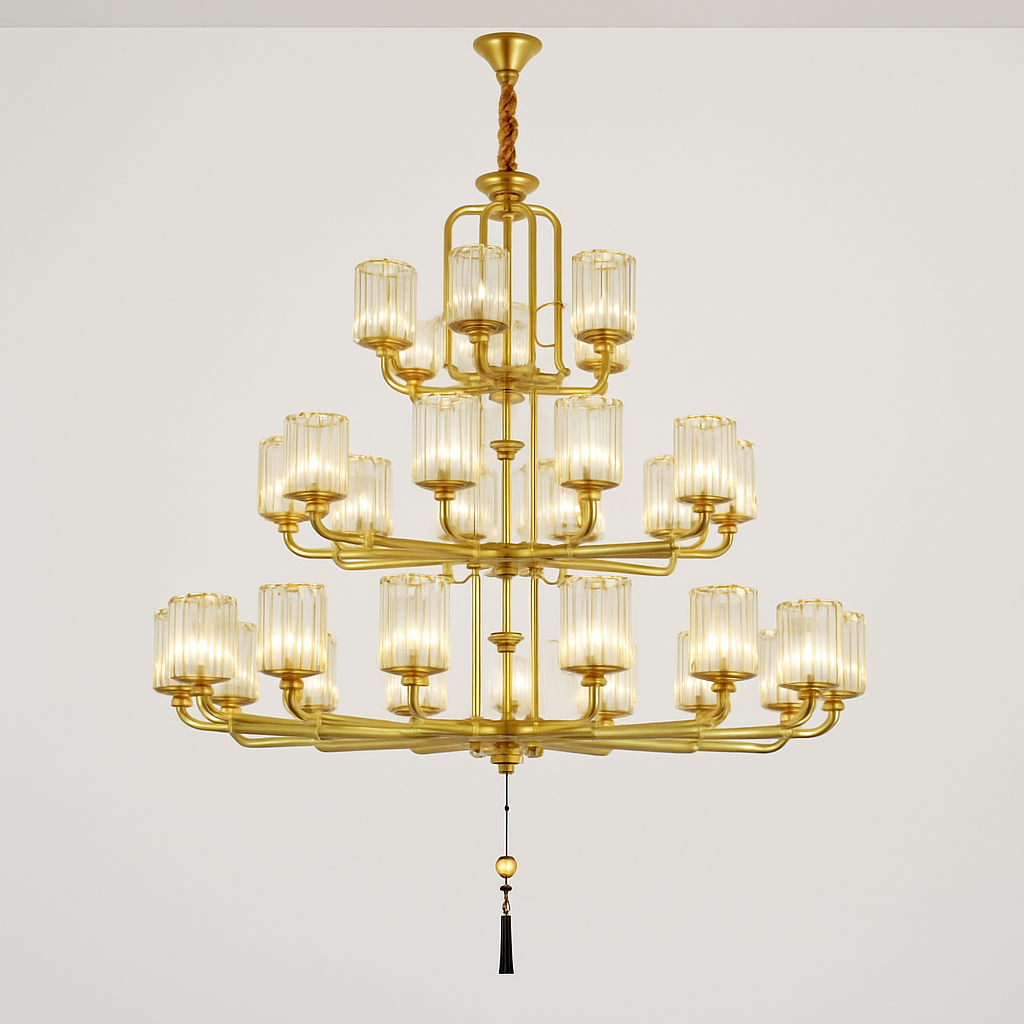 lustre moderne en verre pour décoration intérieure élégante