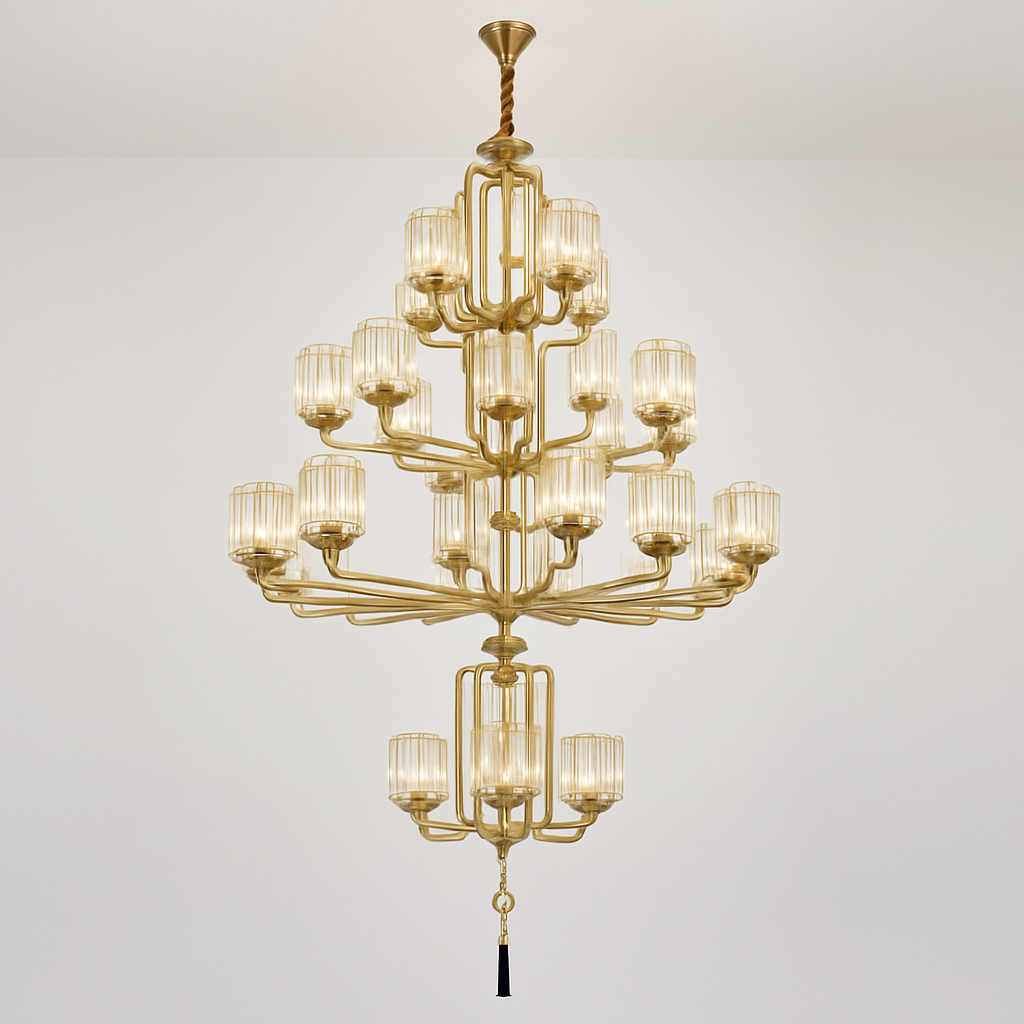 lustre moderne en verre pour décoration intérieure élégante