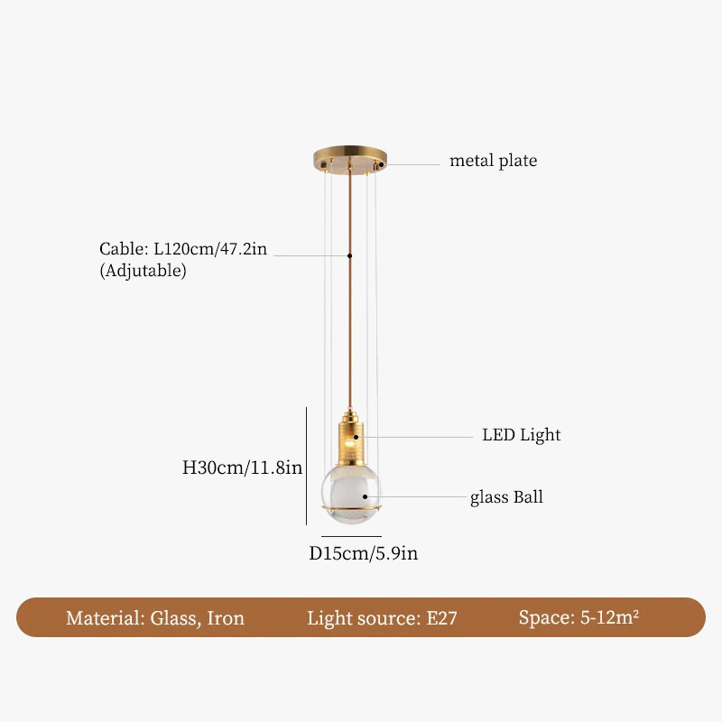 lustre moderne en verre pour décoration intérieure élégante