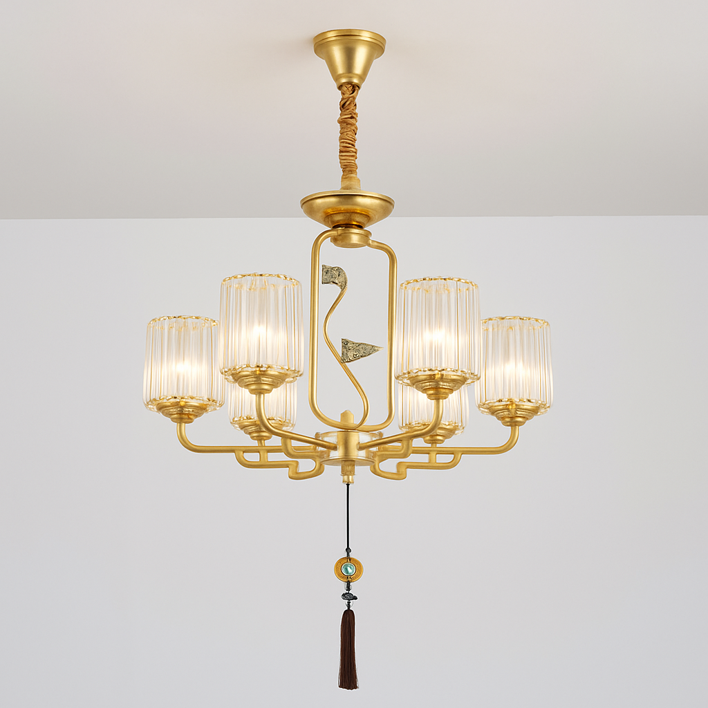 lustre moderne en verre pour décoration intérieure élégante