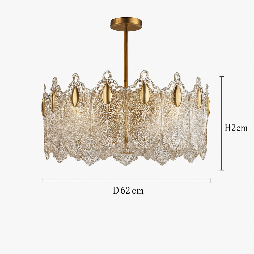 lustre moderne en verre pour décoration intérieure élégante