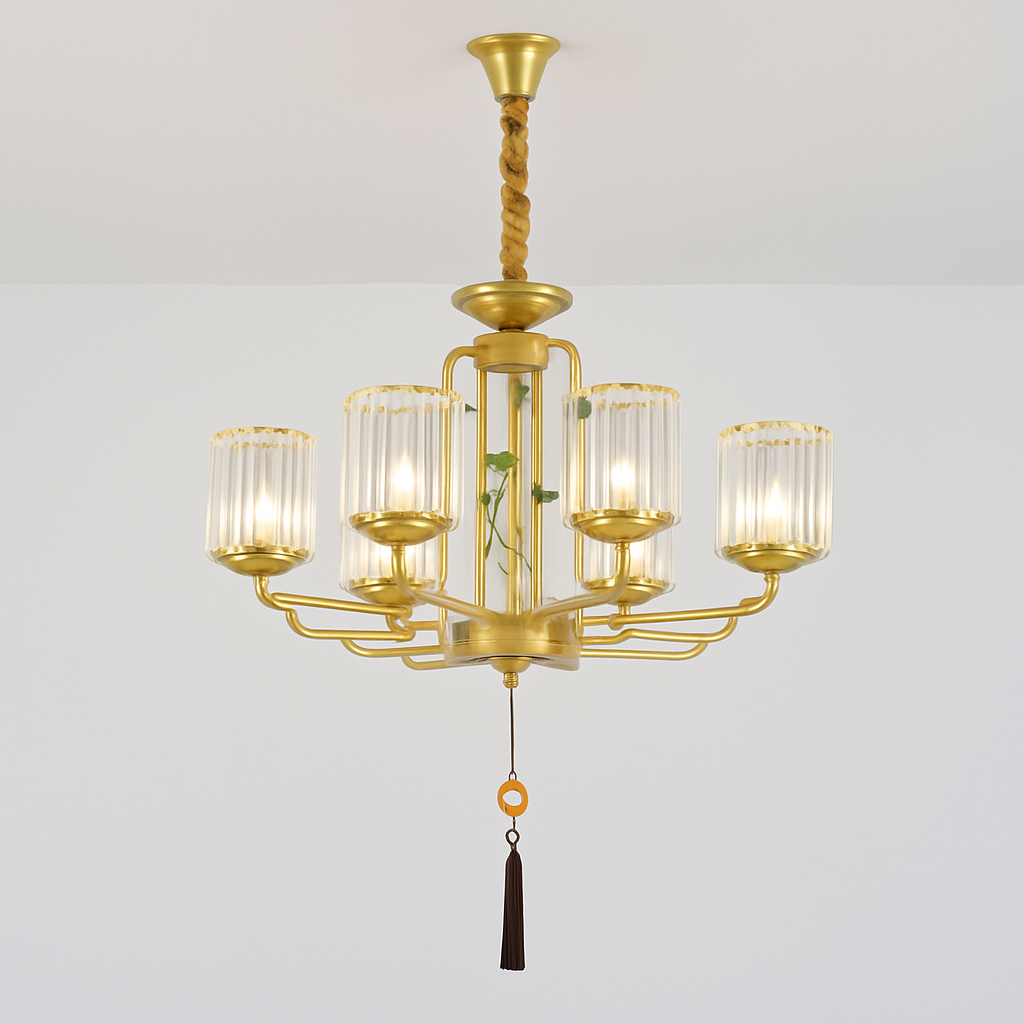 lustre moderne en verre pour décoration intérieure élégante