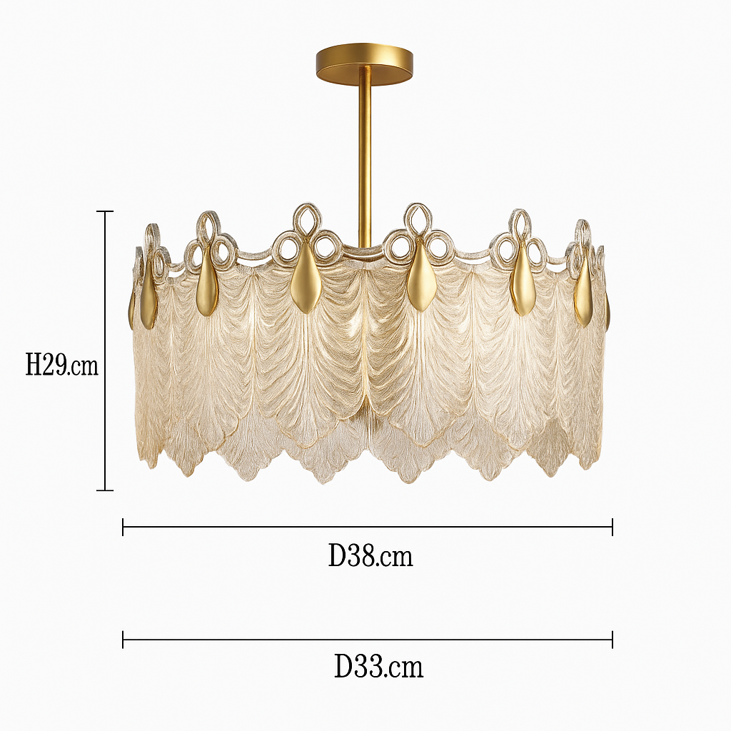 lustre moderne en verre pour décoration intérieure élégante