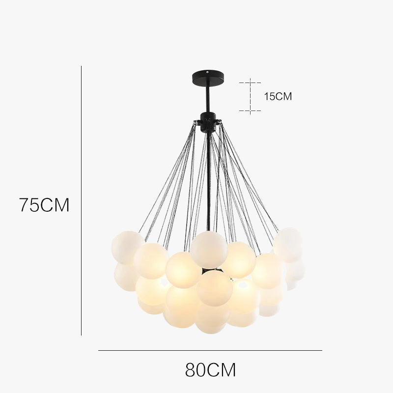 lustre moderne en verre pour une décoration élégante à la maison