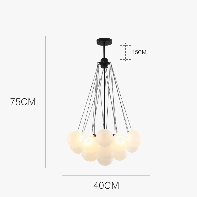 lustre moderne en verre pour une décoration élégante à la maison