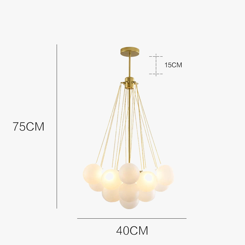 lustre moderne en verre pour une décoration élégante à la maison
