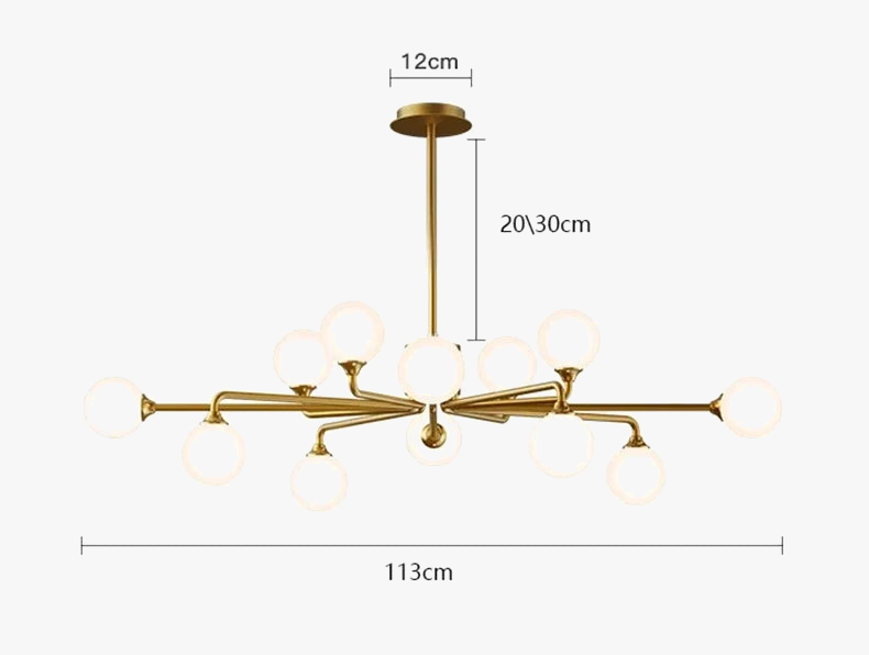 lustre moderne en verre suspendu pour décoration maison