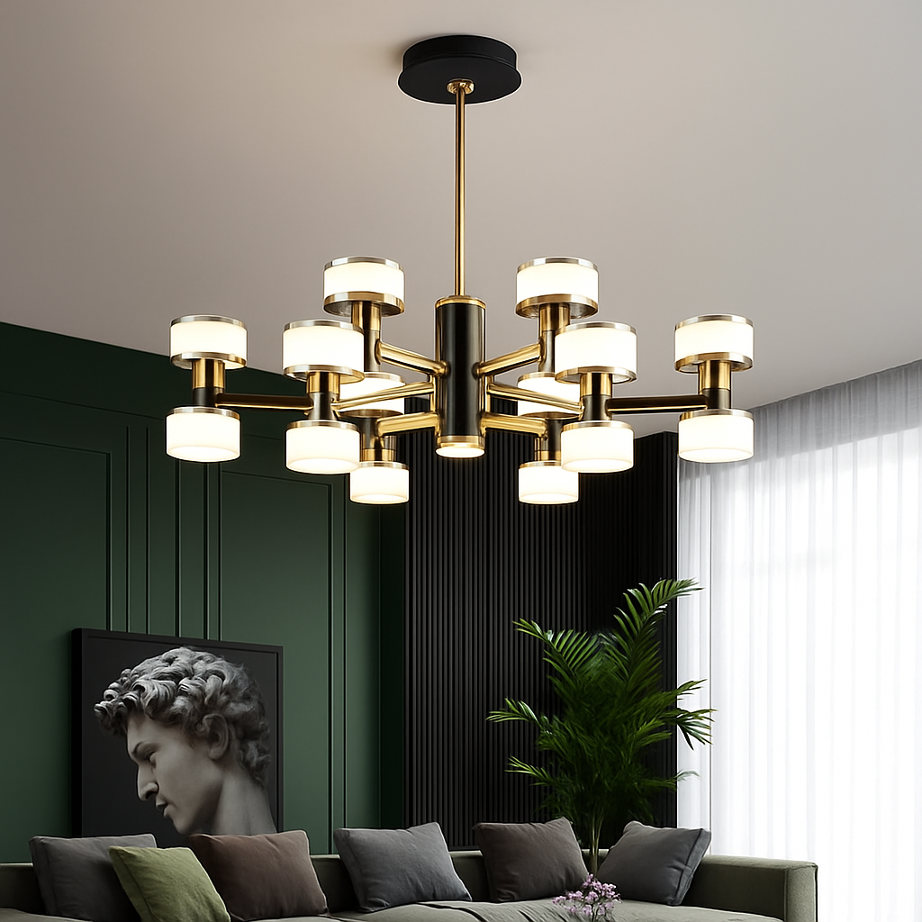 lustre moderne haut de gamme avec télécommande et gradation