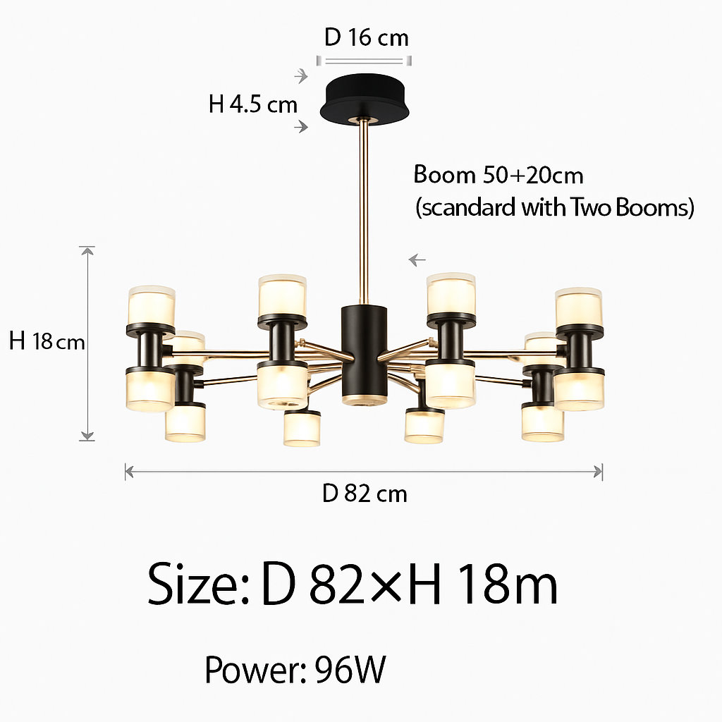 lustre moderne haut de gamme avec télécommande et gradation