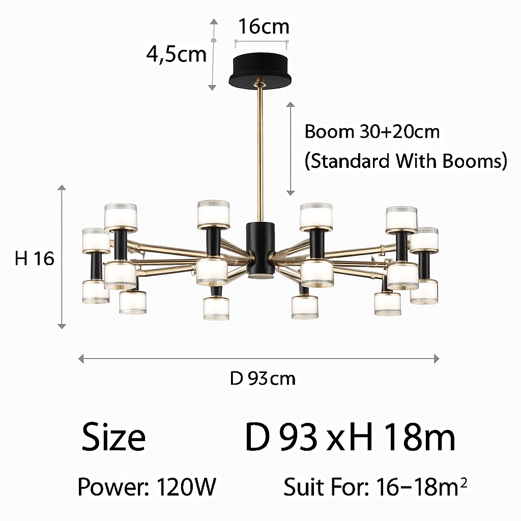 lustre moderne haut de gamme avec télécommande et gradation