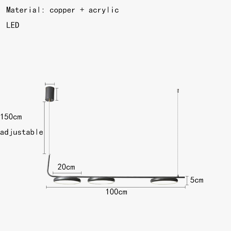 lustre moderne hauteur réglable luminaires suspendus