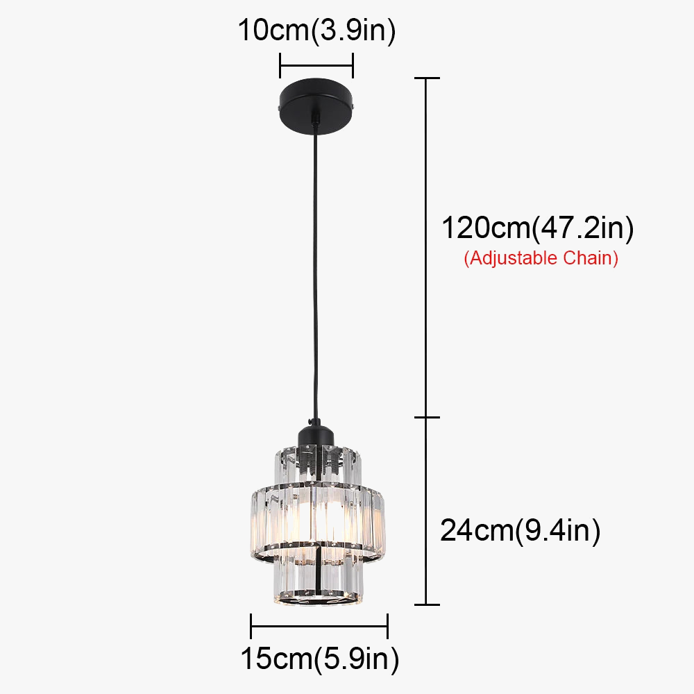 Lustre moderne K9 cristal Led lumiere