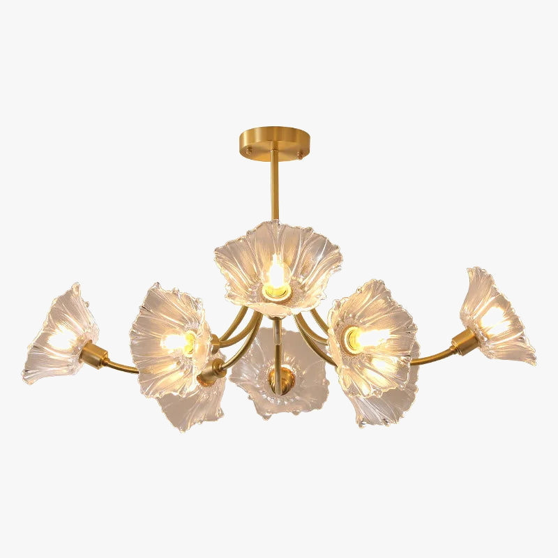 lustre moderne léger au design floral simple et créatif