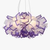 lustre moderne à LED avec protection des yeux en plumes