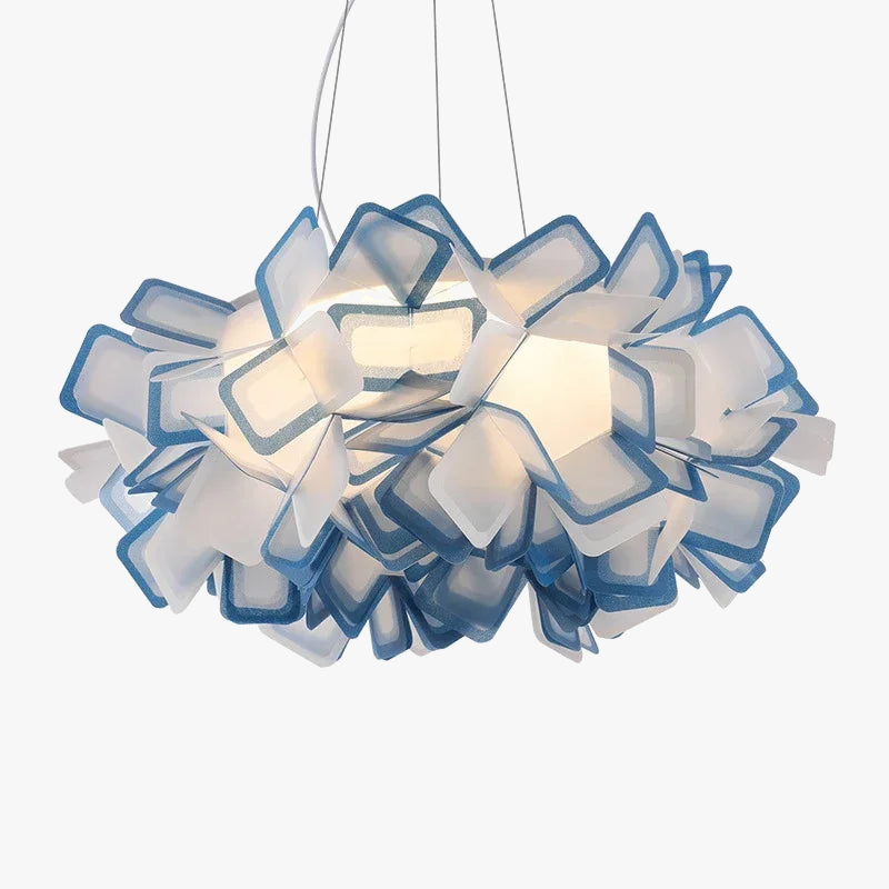 lustre moderne à LED avec protection des yeux en plumes