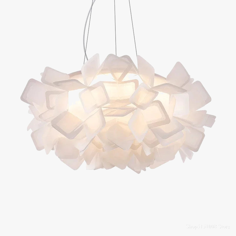 lustre moderne à LED avec protection des yeux en plumes
