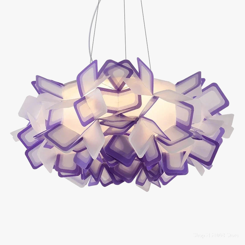 lustre moderne à LED avec protection des yeux en plumes