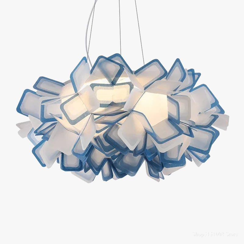 lustre moderne à LED avec protection des yeux en plumes