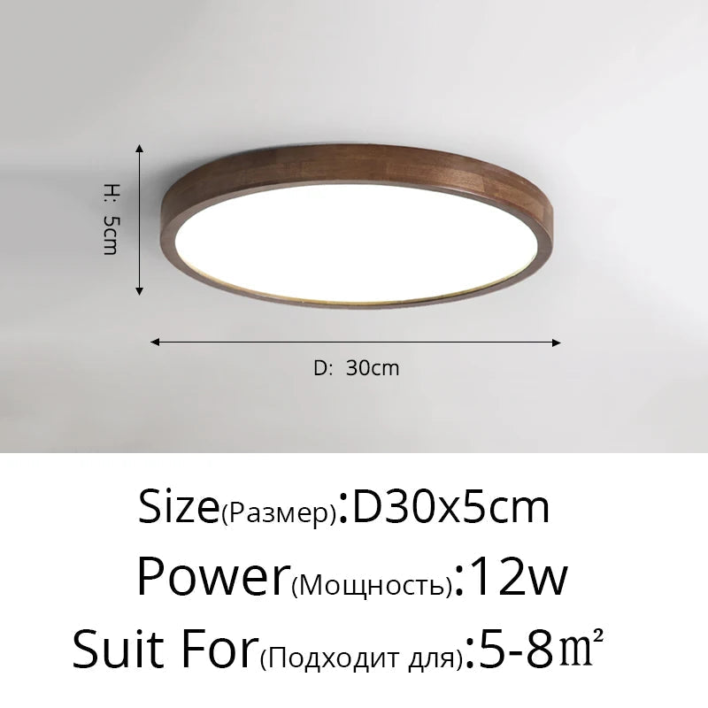 Lustre moderne LED bois acrylique