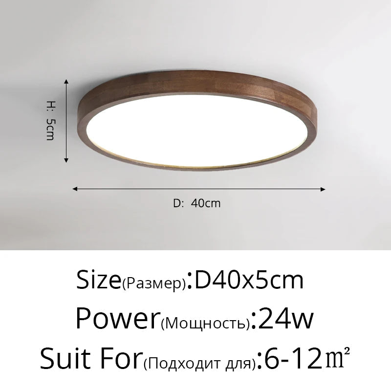 Lustre moderne LED bois acrylique