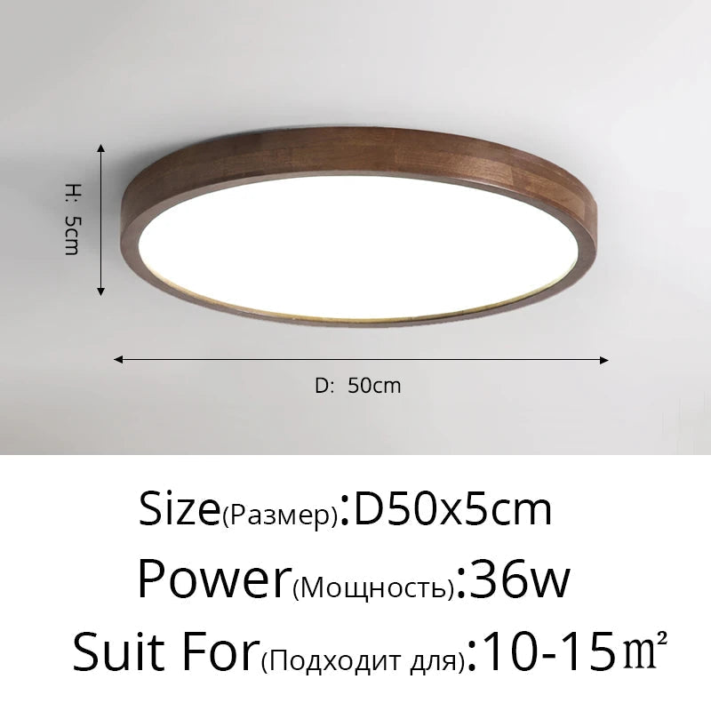 Lustre moderne LED bois acrylique