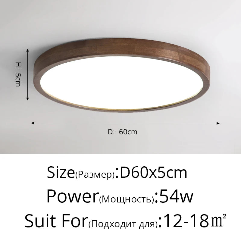 Lustre moderne LED bois acrylique