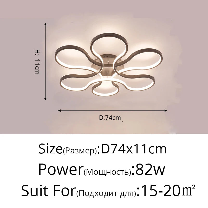 lustre moderne led créatif en aluminium pour restaurant bar