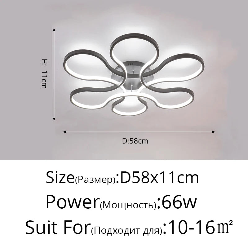 lustre moderne led créatif en aluminium pour restaurant bar