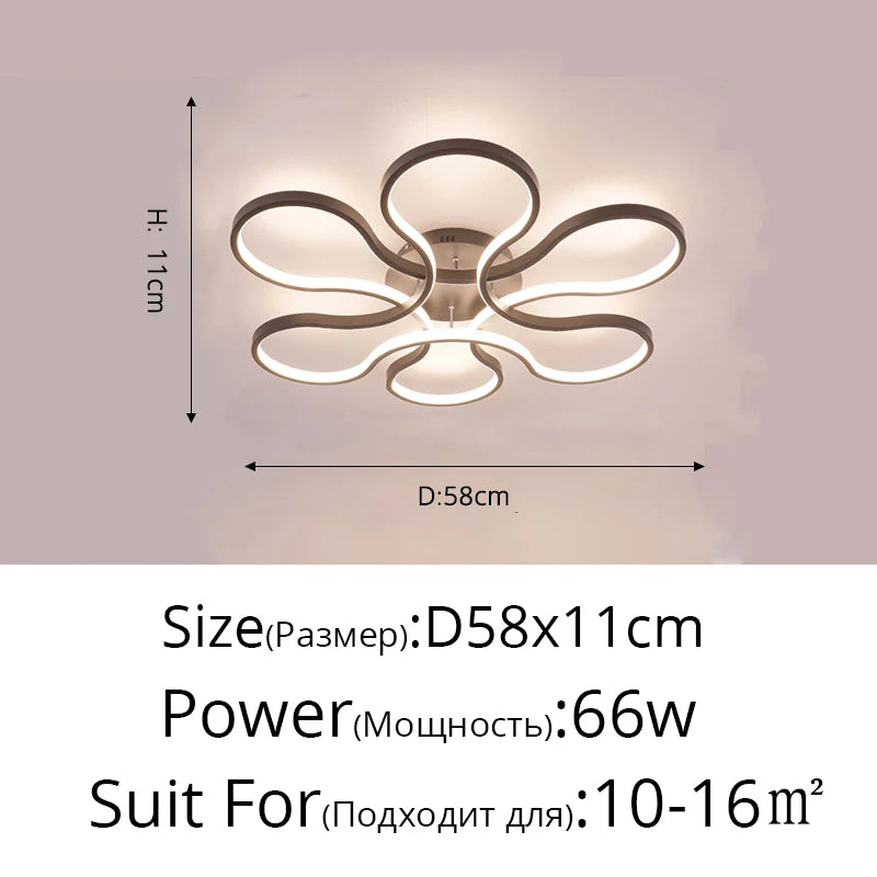 lustre moderne led créatif en aluminium pour restaurant bar
